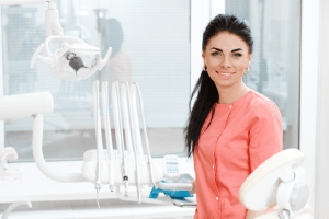 woman at dental office