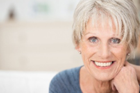 Older woman smiling