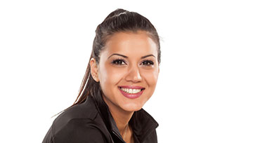 young woman smiling vibrantly