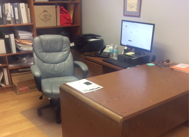 Dentist's office and consultation area