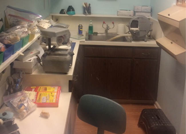 Dental lab and storage area