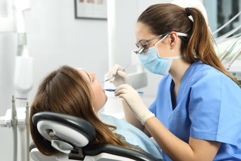 Patient at dentist